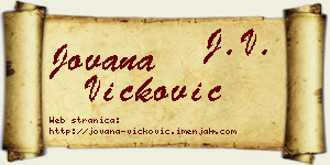 Jovana Vicković vizit kartica